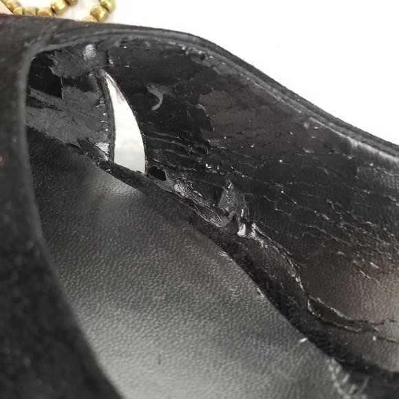 LIZ CLAIBORNE FLEX《294》leather pump black slingback suede women's sz 10 - Picture 7 of 11